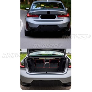 สำหรับ BMW ซีรีส์ 3 G20 ถึง M340i ปี 2023+ ชุดแต่งกันชนหลังแบบดิฟฟิวเซอร์ สีดำเงา ชุดแต่งป้องกันกันชน - Product Image 5