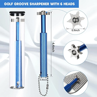 Kit de nettoyage de golf personnalisé OEM de 5 pièces comprenant une serviette de golf, une brosse, un affûteur de rainures de club, un outil de réparation de divot, un ensemble d'accessoires de golf