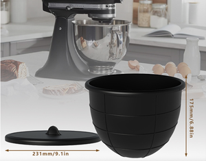 Rivestimenti in Silicone per Ciotole per Mixer <span class=keywords><strong>KitchenAid</strong></span> da 5 Qt, 3 Rivestimenti con Coperchi, Nero/Bianco/Rosso - Product Image 5