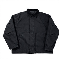 Veste décontractée d'hiver pour homme en toile colorée avec broderies et patchwork, fermeture éclair, col en velours côtelé délavé, doublée, personnalisable