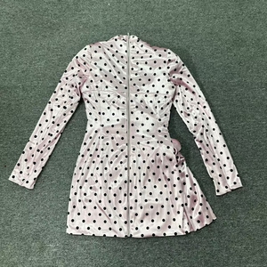 LS2596 <span class=keywords><strong>Robe</strong></span> de soirée à col en V profond pour <span class=keywords><strong>femme</strong></span> <span class=keywords><strong>Robe</strong></span> élégante à <span class=keywords><strong>pois</strong></span> <span class=keywords><strong>Robe</strong></span> décontractée froncée avec décorations florales 3D - Product Image 6