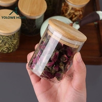 HOME 240 Bocaux en verre Couvercles multifonctionnels Contenants de conservation des aliments Cuisine avec tampons en silicone Logo personnalisable