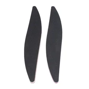 Xugao Manicure Black Willow Leaf Emery Board EVA Double-Sided Nail File 80/100/180 Grit Zebra Nail Files