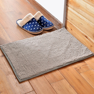 Wholesale Chenille <strong>Square</strong> <strong>Bath</strong> Carpet Home Use Floor <strong>Mat</strong> 1.5mm Thick Anti-Slip Dots Backing Modern Simplicity Solid Color - Product Image 6