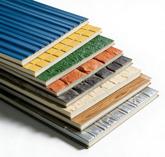 Factory Direct Solid PU Core Metal Carved Insulated Panel 16mm 20mm 25mm 30mm Multi Color Exterior Wall Cladding