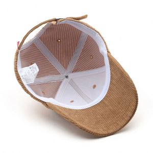 Customized Vintage Solid Color 3D Embroidery <b>Letter</b> logo Corduroy Dad Hat 6 Panel Structured Sport Baseball Cap - Product Image 4