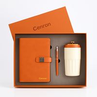 Kit de Regalo de Taza de Viaje, Bolígrafo y Cuaderno de Acero Inoxidable con Logotipo Personalizado |   Caja de Regalo para Empaque |   Regalos de fin de año para el reconocimiento de clientes