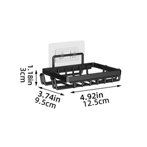 Lot de 5 organiseurs de douche adhésifs sans perçage pour salle de bain avec porte-savon et porte-brosse à dents - Product Image 6
