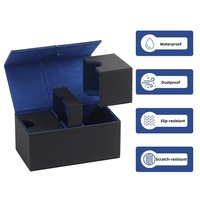Boîte de rangement personnalisée en cuir PU antidérapant pour 200 cartes à collectionner, boîte de rangement pour cartes de jeu TCG avec emballage personnalisé
