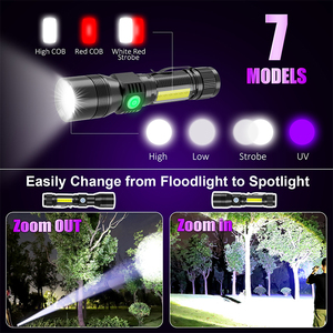 Đèn Pin Cực Tím Đèn Pin Mini <span class=keywords><strong>LED</strong></span> UV 395nm Đèn Pin <span class=keywords><strong>ZOOM</strong></span> 7 Chế Độ Chống Nước Thiết Kế Chống Tia Cực Tím SK68 Cầm Tay Có Thể Thu Phóng - Product Image 6