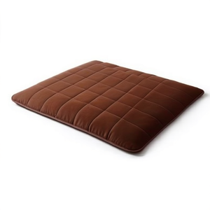 Coussin de siège de voiture en peluche marron, design matelassé pour le confort et le soutien - Product Image 2