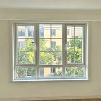 Fenêtre verticale fixe en alliage d'aluminium de style français, à rupture de pont thermique, double vitrage Low-E, design grille, insonorisée, pour villa de luxe