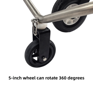 <span class=keywords><strong>Chariot</strong></span> <span class=keywords><strong>kayak</strong></span> universel à cadre en acier inoxydable avec roues réglables pour les plages et l'herbe pour les chariots à main et les chariots - Product Image 4