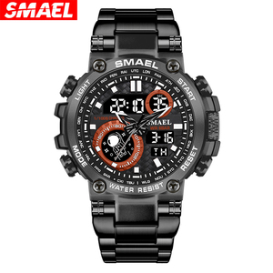 <span class=keywords><strong>Reloj</strong></span> de Pulsera <span class=keywords><strong>SMAEL</strong></span> 8095 con Correa de Acero Inoxidable, <span class=keywords><strong>Reloj</strong></span> Electrónico de Cuarzo <span class=keywords><strong>Deportivo</strong></span> de Moda, Relojes con Alarma y Doble Hora para Hombre - Product Image 5