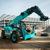 Chargeur agricole diesel télescopique, chariot élévateur télescopique de 3 tonnes avec hauteur de levage de 7m à 18m et cabine