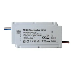 18W 12V 24V impermeável Led Driver Triac Regulável Corrente Constante LED Driver 18W