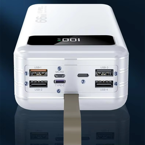 100000mah güç banka 4 Port çıkışı hızlı şarj Pd 100000mah büyük kapasiteli cep telefonu taşınabilir şarj 66W süper hızlı şarj - Product Image 4
