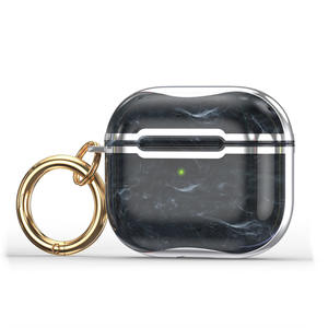 Belleza de lujo <span class=keywords><strong>pc</strong></span> duro brillante chapado para los airpods tableta amortiguador Tech accesorio beige Rojo Negro compruebe Tartan tableta amortiguador pro con mármol para los airpods caso a prueba de golpes a prueba de cubierta - Product Image 3