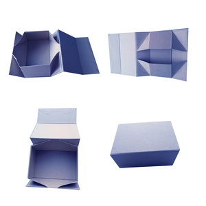 Custom Modern Luxury Recycled Paperboard Gift Packaging Self Erecting Magnetic Closure UV Matt Lamination Embossing <b>Foldable</b> <b>Box</b> - Product Image 1