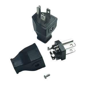 NEMA 5-15P Электрический сменный штекер, удлинитель, концы, 125 В, 15А, 2-полюсный 3-проводной прямой штекер, 3 контакта, съемный штекер - Product Image 4