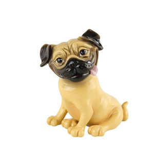 Su misura della decorazione della casa del cane figurine sveglio all'ingrosso mini resina pug dog - Product Image 1