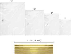 Sacchetti in OPP per Alimenti, Sacchetti Trasparenti in Plastica per Caramelle con Chiusura <span class=keywords><strong>a</strong></span> Filo per Confezioni Regalo di Prodotti <span class=keywords><strong>da</strong></span> Forno - Product Image 3