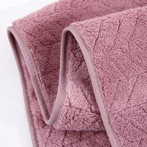 Ensemble de serviettes en microfibre corail de haute qualité 35 x 75 cm, imprimé jacquard, uni, gaufré, pour la maison et le sport - Product Image 4