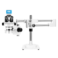 Wide Field Binocular Stereo Microscope 3.5X-100X with WF10X WF20X Eyepieces for Electronics Assembly and Jewelry Work