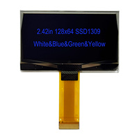 Módulo de Pantalla PMOLED de 2.42 Pulgadas, Pantalla OLED de 128x64, Controlador IC SSD1309, Pantalla OLED Industrial, SPI I2C