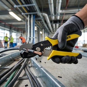 プロ仕様工業グレード鍛造マンガン鋼ケーブルシャー手工具ワイヤーストリッパーワイヤー切断プライヤー<span class=keywords><strong>14</strong></span> AWGフロント/サイド - Product Image 5