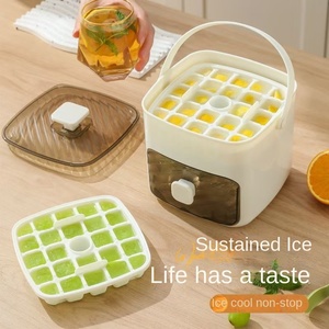 Seau à glaçons en silicone de qualité alimentaire grande capacité avec moule à glaçons facile à démouler et film en plastique pour glaçons - Product Image 2