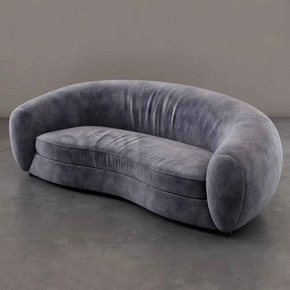 Sofá contemporâneo de veludo, sofá de tecido contemporâneo nórdico com estofados, para sala de estar, móveis