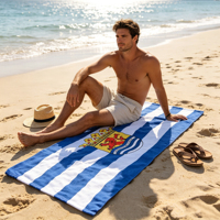 OEM Wholesale Custom High-quality 100% Cotton Eco-friendly Quick-drying Sand-proof Printed Beach Towel for Beach Bath Travel
