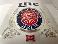 Boîte lumineuse néon LED solaire, design plateau artisanal, multicolore, taille et forme personnalisables, pour bar de marque de boissons alcoolisées