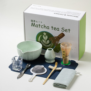 BAMBUS özelleştirilmiş Matcha seti kutusu japon Matcha çay seti 10 adet çırpma kase kepçe ile - Product Image 6