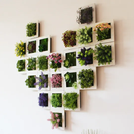 3D Simulation of Plants Wall Decoration For Room