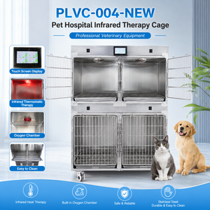 PLVC-004-NEW Jaula de Recuperación para Mascotas con Pantalla Digital para Perros y Gatos, Terapia de Luz Roja, Equipo Veterinario - Product Image 1