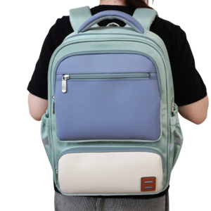 OEM/ODM sortie d'usine filles fermeture éclair étanche protection de la colonne vertébrale menthe vert Oxford école <span class=keywords><strong>sac</strong></span> <span class=keywords><strong>à</strong></span> <span class=keywords><strong>dos</strong></span> étudiant plusieurs poches - Product Image 4