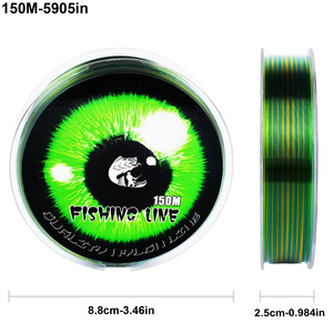 Filo da Pesca in Nylon Monofilamento Qianxilang di Alta Qualità OEM/ODM, 150 Metri, Resistente, Bicolore 1 # -8 # - Product Image 5