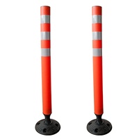 Clignotant flexible, signalisation de circulation du carburant en plastique, poste de parking, guide PE avec base noire en PVC