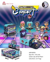 Figurine Blind Box Série Little Corner Concert, Ensemble de poupées musicales miniatures, Étui portable, Décoration de bureau Kawaii, Jouet artistique, Cadeau surprise