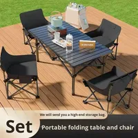 Table pliante extérieure portable et chaise ensemble pique-nique Camping décrochage tabouret caractéristiques pliables