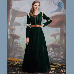 Vestido de corte verde para Mujer <span class=keywords><strong>Princesa</strong></span> Melinda de <span class=keywords><strong>Brave</strong></span> Legends Cosplay disfraz para Halloween - Product Image 3