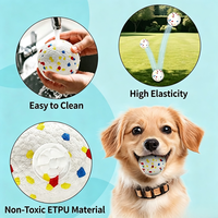 Jouet pour chien en mousse ETPU durable, luxueux et mignon, balle à rebond élevé en matériau Popcorn, jouet interactif pour animaux de compagnie, à mâcher, en forme de beignet ou d'os, pour usage quotidien