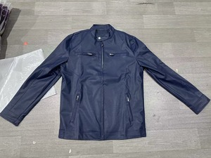 Venta al por mayor al por menor chaqueta de PU para hombres europeos y americanos para hombres adolescentes chaqueta de cuero Punk con cuello de pie para hombres - Product Image 5