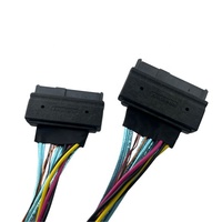 Cable Digital SAS SFF 8654 8x SFF 8639x2 U.2 NVMe para Unidad de Estado Sólido, Velocidad de Transferencia de 24 Gbps, Conectores USB 3.0, Garantía de 3 Años