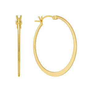 Aretes de Aro Grandes CANNER de 20mm, 30mm, 40mm, Chapados en Oro de 18K, Varios Tamaños, Plata 925 - Product Image 1