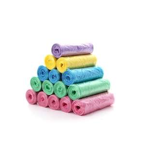 ถุงขยะพลาสติกแบบใช้แล้วทิ้งสีดำแบบปากแบน 1 ม้วน 15 ถุง สำหรับใช้ในครัวเรือนทุกวัน - Product Image 3