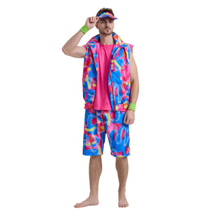 Costume da Hippie per Ragazzi XJ, Travestimento per Feste di Halloween, Outfit Sportivo Anni '80, Costume da Pattinatore, Costume da Bagno - Product Image 2