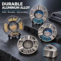 Cendrier à cigares portable en aluminium avec logo personnalisé OEM ODM - Marque Kingyi, modèle de style américain, souvenir pour la maison et le salon